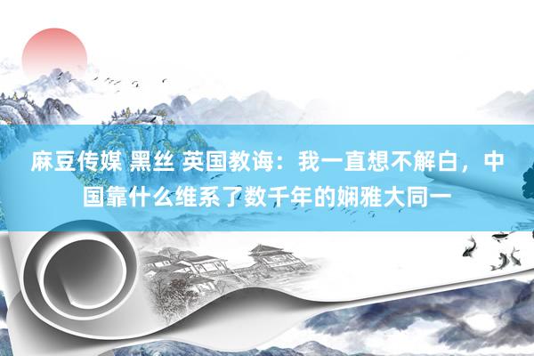 麻豆传媒 黑丝 英国教诲：我一直想不解白，中国靠什么维系了数千年的娴雅大同一