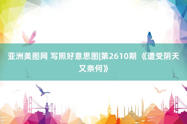 亚洲美图网 写照好意思图|第2610期 《遭受阴天又奈何》